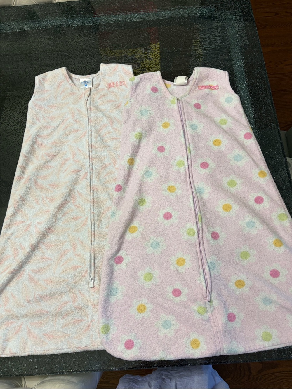 Halo fleece Sleep Sacks - 2 Pack set size medium 6-12M 1.0 tog